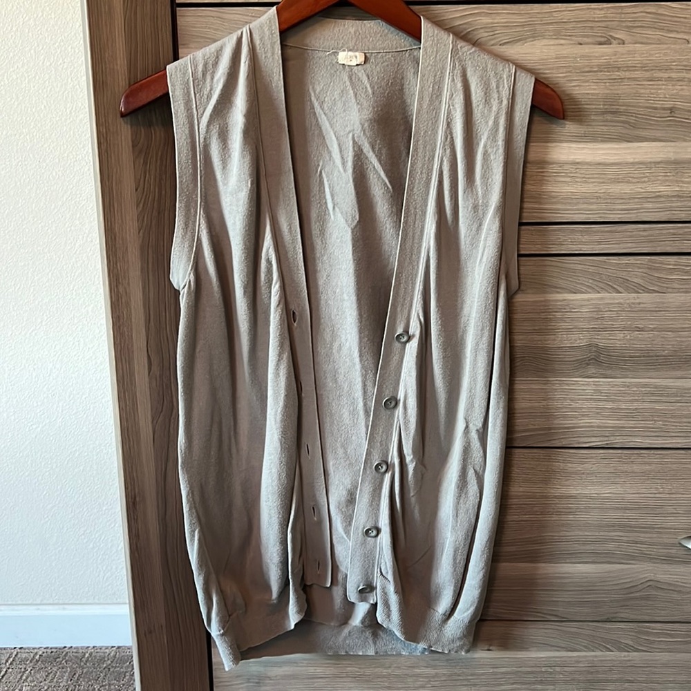 Grey J.Crew casual loose vest - size M